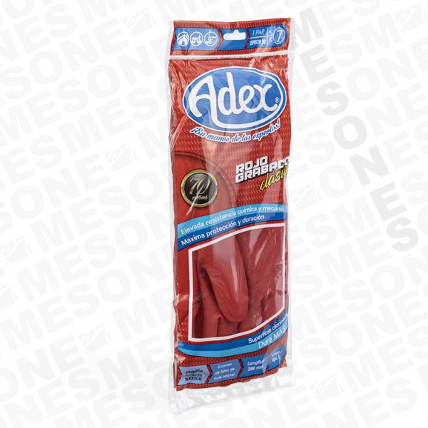 Adex Guantes Rojo #7 / 1 pieza 10704