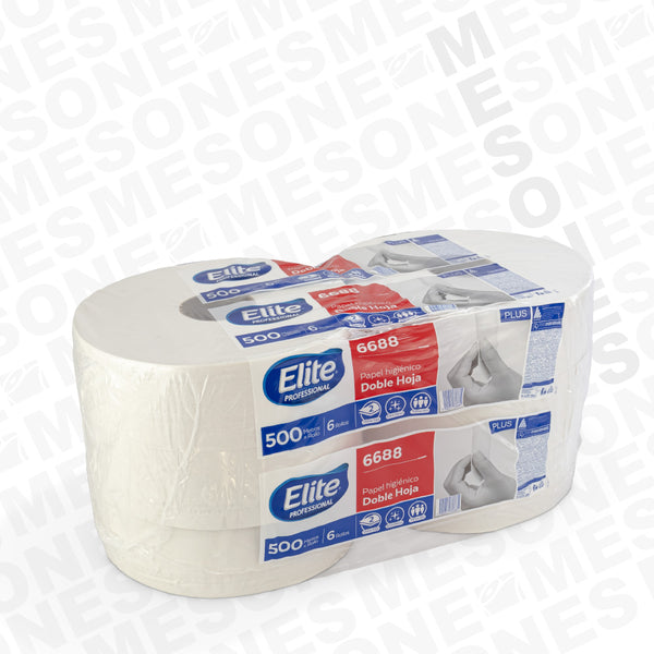 Elite Plus Higiénico Mr 6 Rollos 500 mt HD / bolsa-pack 6688