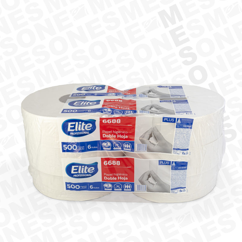 Elite Plus Higiénico Mr 6 Rollos 500 mt HD / bolsa-pack 6688