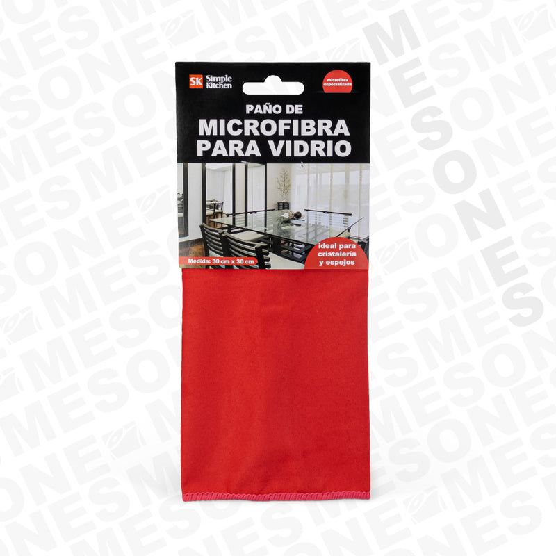 HUT Paño Microfibra Para Vidrios Rojo / 1 pieza 3501R