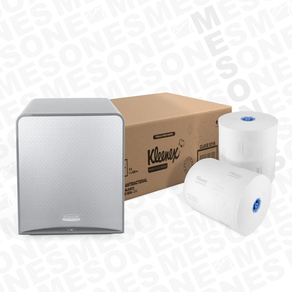 Kit Toalla en Rollo + Dispensador ICON 92118+92283