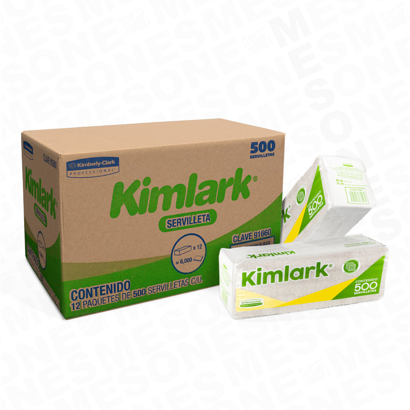 Kimlark Servilleta Tradicional 500 HS / Caja con 12 paquetes 91660