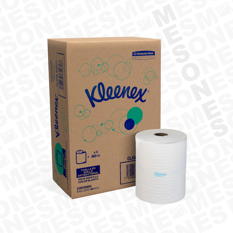 Kleenex® Despachador Automático + Toalla en Rollo Antibacterial | 92269+92233