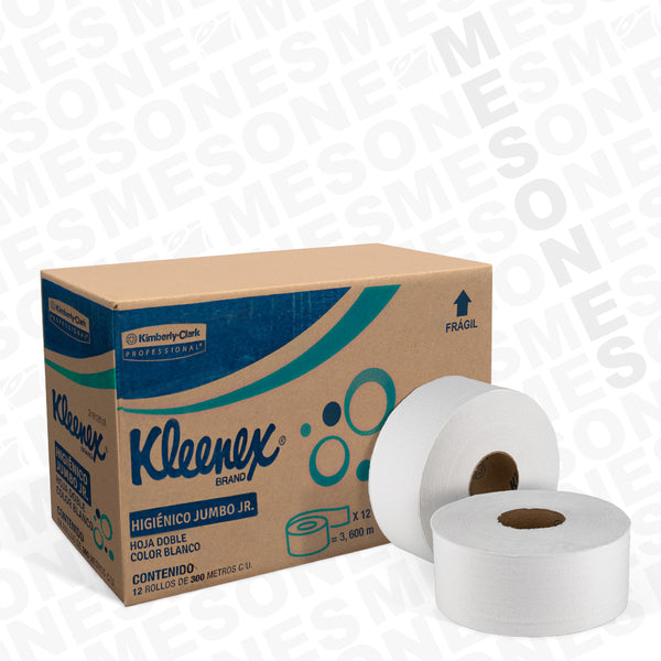 Kleenex Jr Neutro Olor 300 Metros HD / Caja con 12 rollos 90606