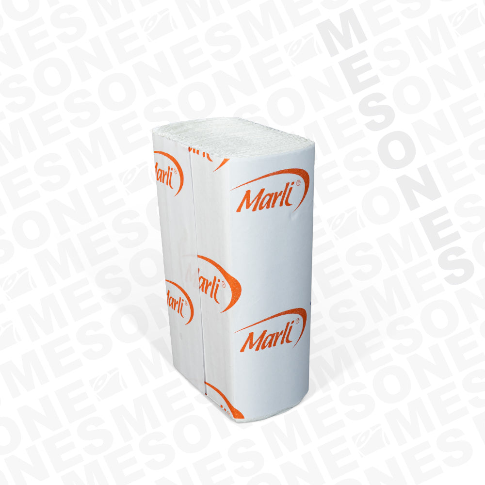 Marli Toalla Interdoblada Blanca 100 HD | Caja 10 paquetes 92209 ...