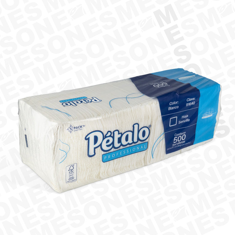 Pétalo Servilleta Tradicional 500 HS / Caja con 12 paquetes 91640