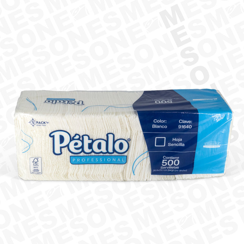 Pétalo Servilleta Tradicional 500 HS / Caja con 12 paquetes 91640