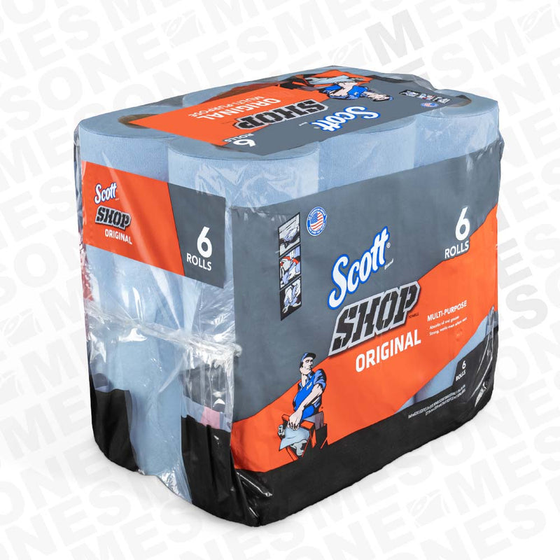 Scott Shop Towel Azul  Paquete con 6 rollos de 55 Hojas 1543