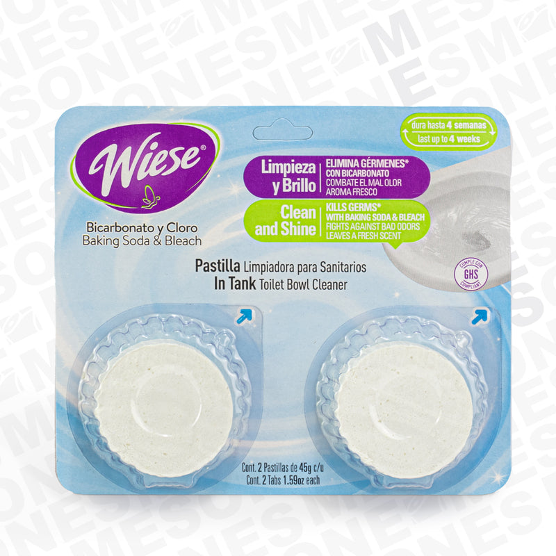 Wiese Pastilla Bicarbonato y Cloro 45 gr. / Paquete con 2 piezas 31153