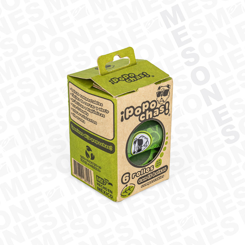 Popo chas Bolsas Compostables / 6 Rollos 81223