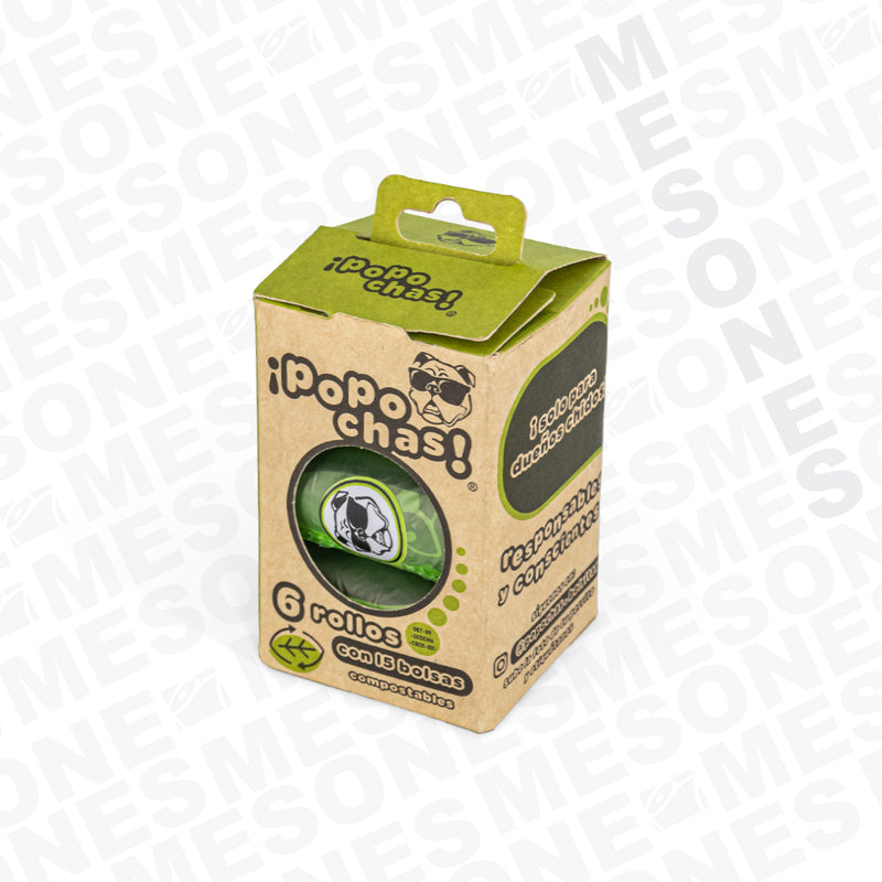 Popo chas Bolsas Compostables / 6 Rollos 81223