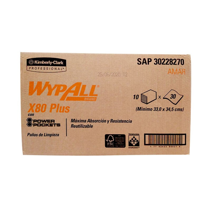 Wypall x80 Plus Food Service Amarillo / Paquete con 30 piezas 1415