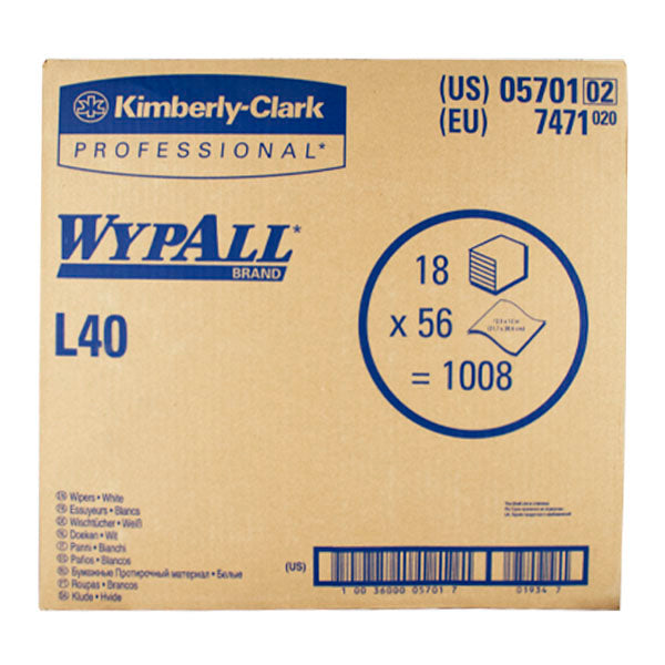Wypall Wiper L40 Blanco / Caja con 18 paquetes con 56 pieza