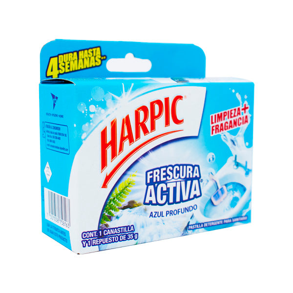 Harpic Azul Pastilla con Canastilla 35 gr / 1 pieza