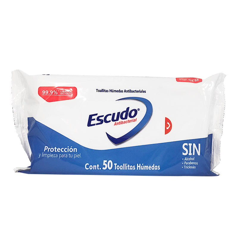 Escudo Toallita Húmeda Antibacterial / 50 Toallitas 92549