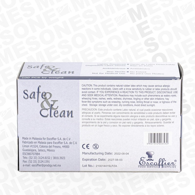 Canliners Guante Latex Mediano / Caja con 100 piezas 03532