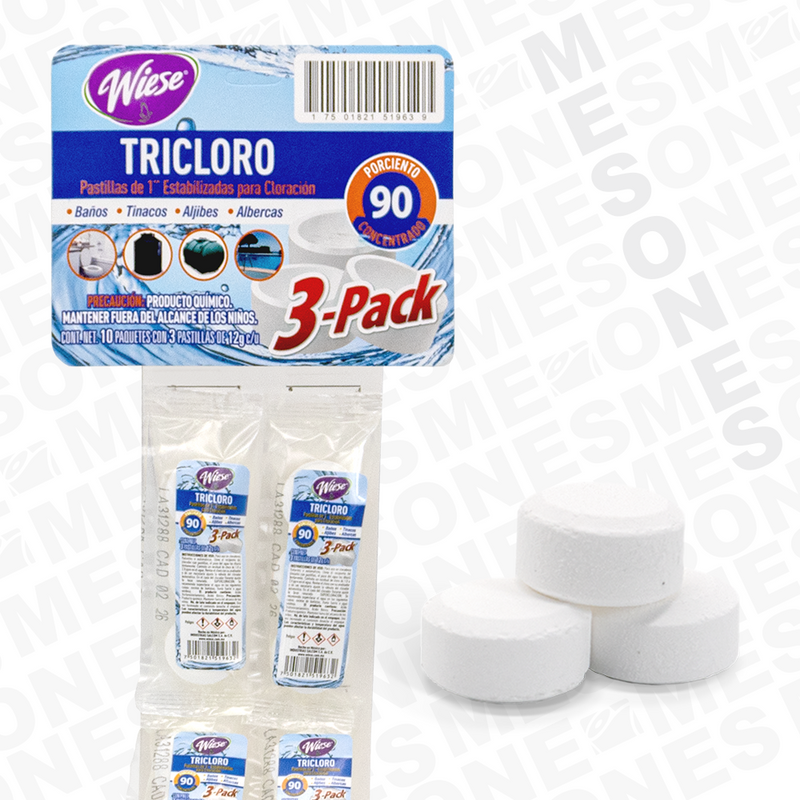 Wiese Pastilla Tricloro 3 Pack 12gr / 10 Paquetes 19639