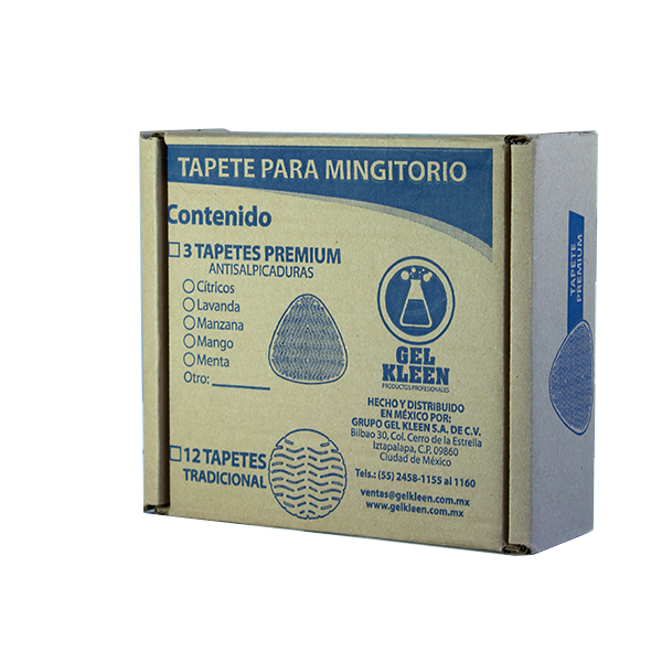 Tapete para Mingitorio Antisalpicaduras Aroma Cítrico / Gel Kleen 3 pzas 04042