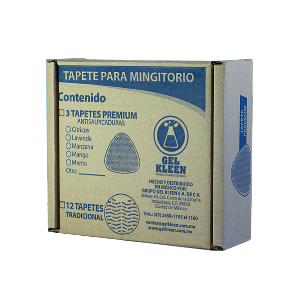 Tapete para Mingitorio Antisalpicaduras Aroma Manzana / Gel Kleen 3 pzas 04073