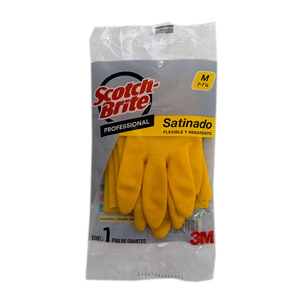 3M Guante Scotch-Brite Professional Satinado Amarillo M 7-7 1/2 / 1 pieza 30833