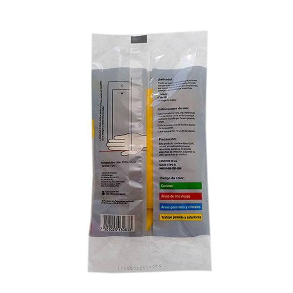 3M Guante Scotch-Brite Professional Satinado Amarillo M 7-7 1/2 / 1 pieza 30833