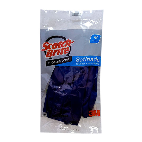 3M Guante Scotch-Brite Professional Satinado Azul M 7-7 1/2 / 1 pieza 30857