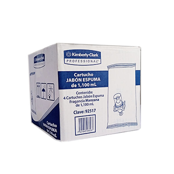 Jabón Espuma Cartucho Kimberly-Clark Manzana / Caja 4 piezas 1100 ml  92517