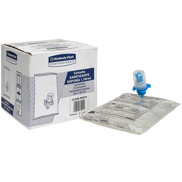 Kimberly Clark Espuma Libre Enjuague Base Alcohol 1100 ml / Caja 4 pzs 94518