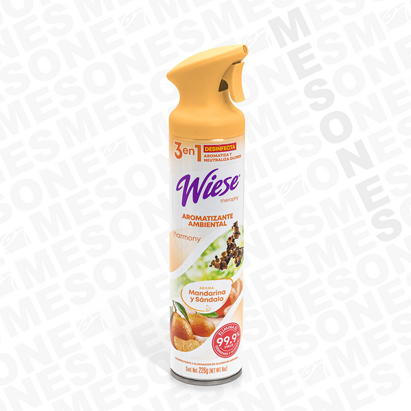 Wiese Aromatizante Premium Spray Mandarina y Sándalo 226 gr / 1 pieza 11452