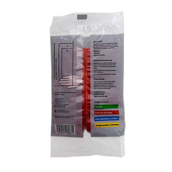 3M Guantes Scotch-Brite Satinado Rojo M 7-7 1/2 Professional / 1 pieza 18041